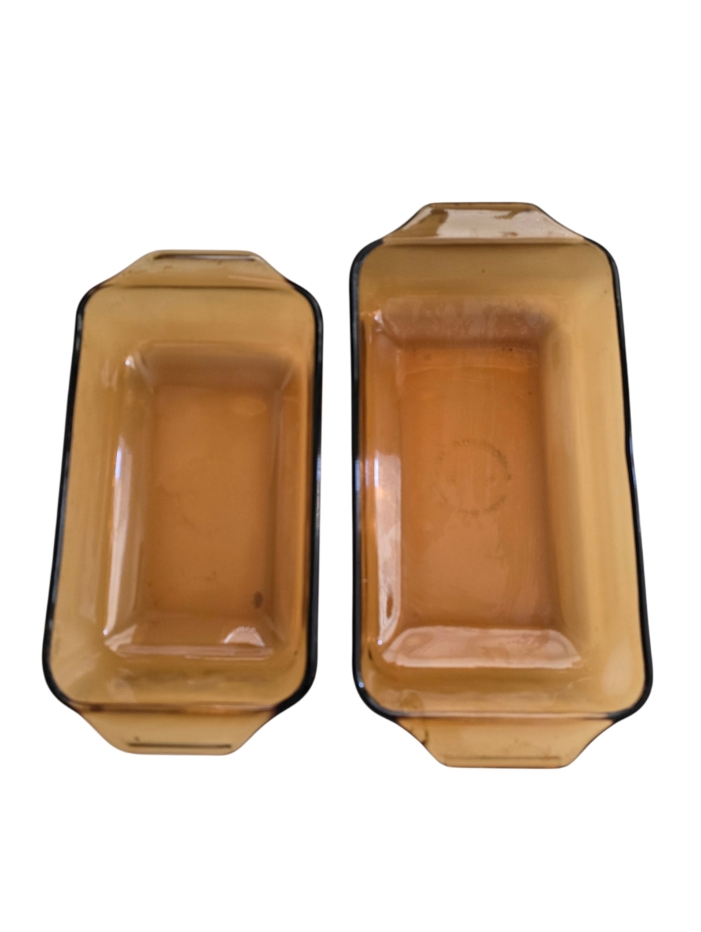Vintage Anchor Hocking Amber Loaf Pans Set – Retro Kitchen Glass Bakeware